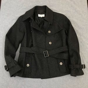 Calvin Klein dark gray wool pea coat